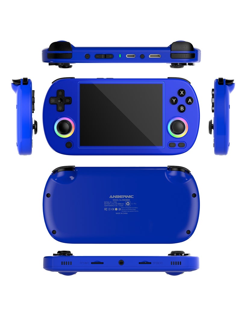 ANBERNIC  - Retro RG40XX H Portable Game Console, 64-bit, Linux, 4.0-inch IPS screen, Compatible with 5G WiFi, Bluetooth, HDMI-TV output (Blue, 128GB) - Image 1