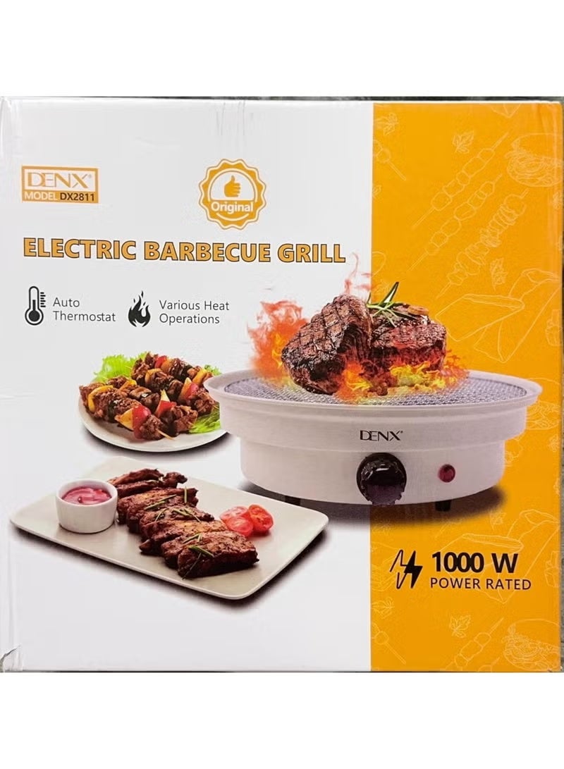 دينكس شواية كهربائية DENX، شواية خارجية محمولة مع سطح مقاوم للالتصاق، صينية دهون قابلة للإزالة، شواية دائرية ومضغوطة للسفر للتخييم، النزهات، الحديقة، الشرفة، الطبخ، DX2811 - Image 4