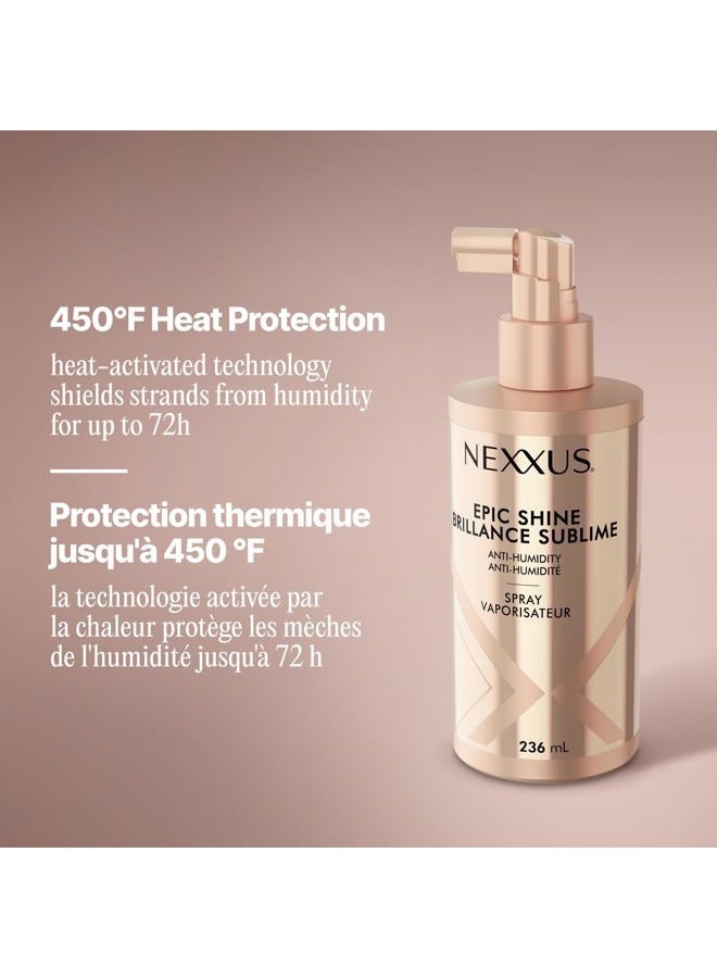 Nexxus بخاخ إبيك شاين لمكافحة الرطوبة حماية من الحرارة للمعان طويل الأمد وخفيف الوزن، بتقنية ستايل بروتكت 8 أونصات - Image 5