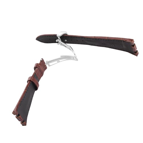 XIW Compatible for 28mm Audemars Piguet AP Royal Oak Offshore Watch 15703 15710 15400 26470 26400 Leather Watch Band Replacement for men Silicone Wirstband Strap women Bracelet, Brown (Brown Band) - Image 5