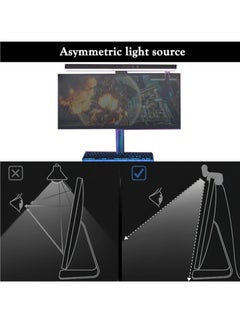 OULIYO Computer Monitor Light, With Rgb Backlight Screen Light Bar, With 3000k-6000k Stepless Dimming and Timer Function LED Desk Lamp, With Touch Control and No Glare Screen Lamp, For Pc, Office, Gaming  - Image 4