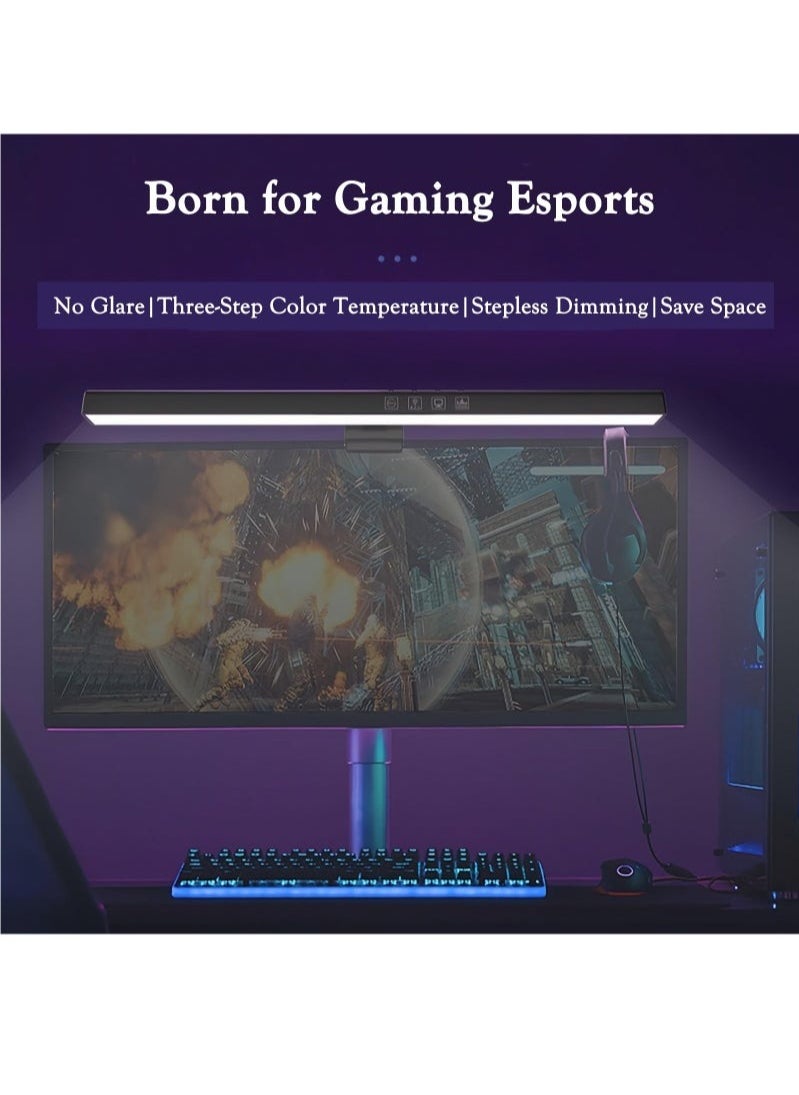 OULIYO - Computer Monitor Light, With Rgb Backlight Screen Light Bar, With 3000k-6000k Stepless Dimming and Timer Function LED Desk Lamp, With Touch Control and No Glare Screen Lamp, For Pc, Office, Gaming - Image 1