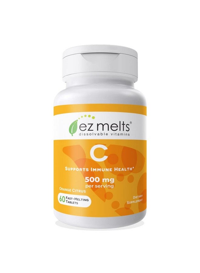 EZ Melts Vitamin C For Immune Support Vegan Vitamin C Dissolvable Tablets High Dose Vitamin C To Aid Wellbeing No Sugar Daily Vitamin C Tablets Orange Citrus Flavor Vitamin C 500 Mg Per Serving 60 Ct - Image 2