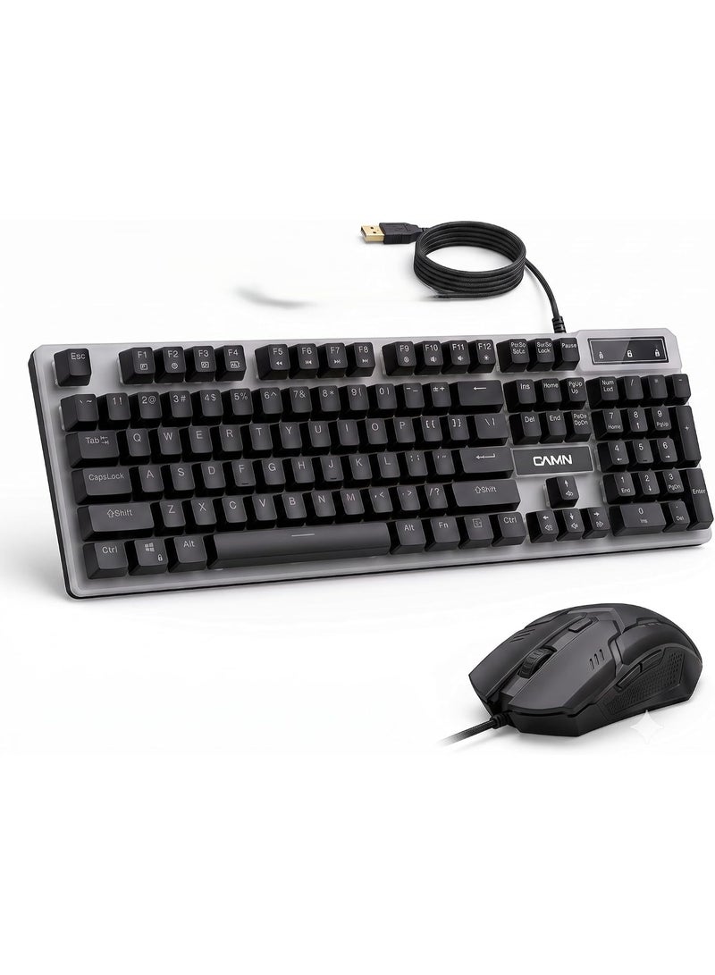 DAMN ODD953 Wired Gaming Keyboard and Mouse Combo with RGB Backlight, Mechanical Feel, USB Connectivity, and Mouse Pad - Image 3