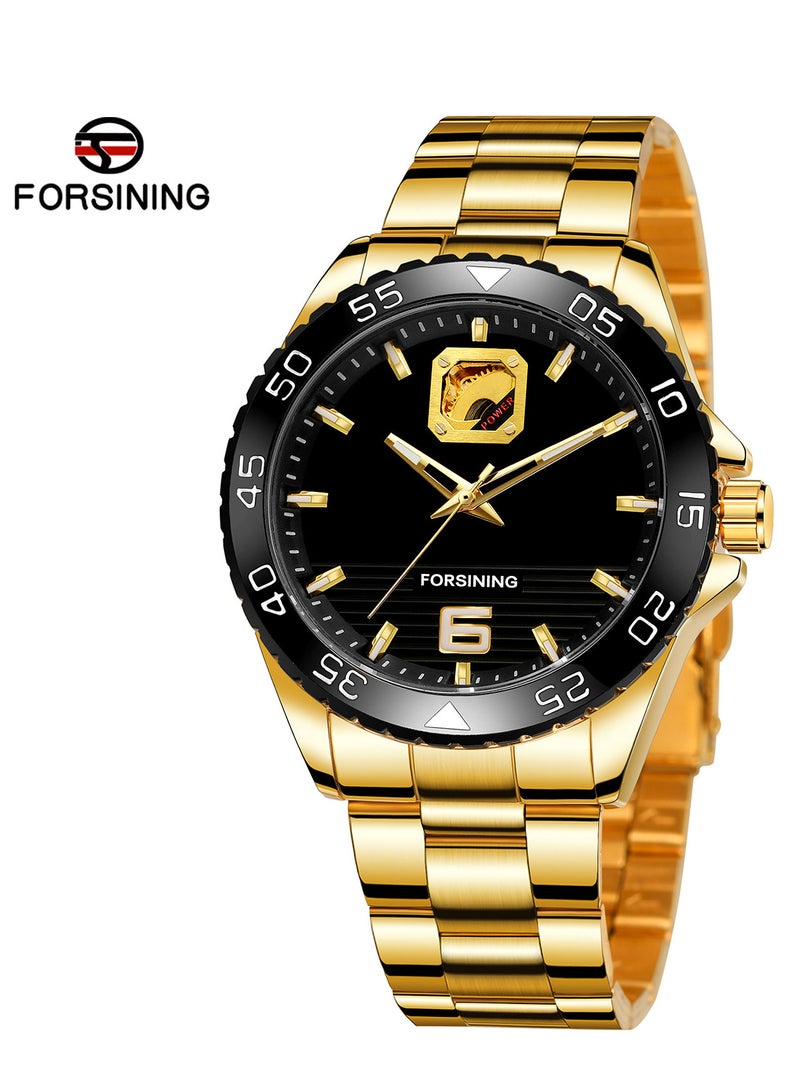 Forsining Men Automatic Mechanical Accurate Time Transparent Back Glowing Pointer 30 M Waterproof Male Fashion Watches Masculine Wristband - Image 1