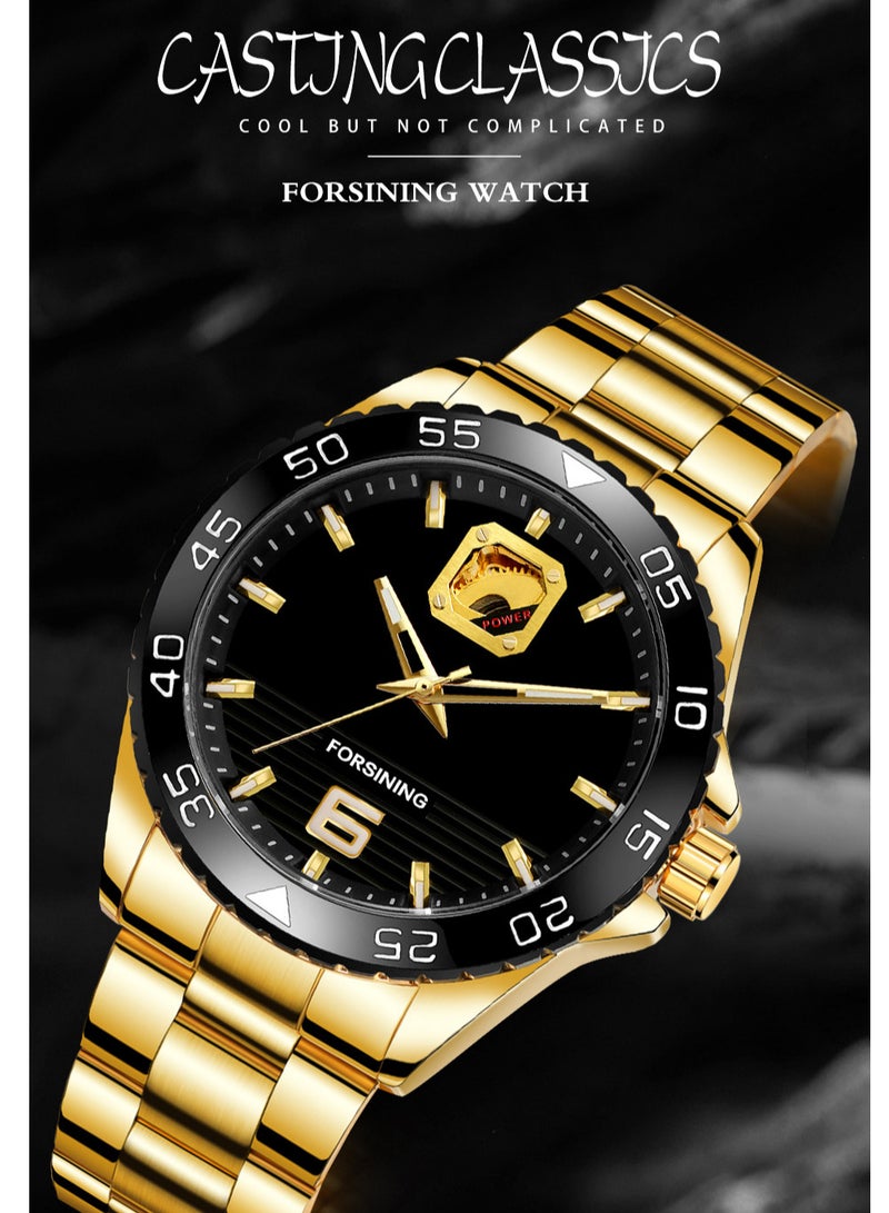Forsining Men Automatic Mechanical Accurate Time Transparent Back Glowing Pointer 30 M Waterproof Male Fashion Watches Masculine Wristband - Image 4