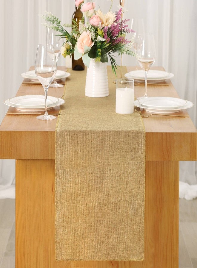 LuoluoHouse Burlap Table Runners Jute Table Linens 2 Packs 13x84 inch Khaki Table Cover for Rustic Wedding Easter Party Birthday Decoration - Image 4
