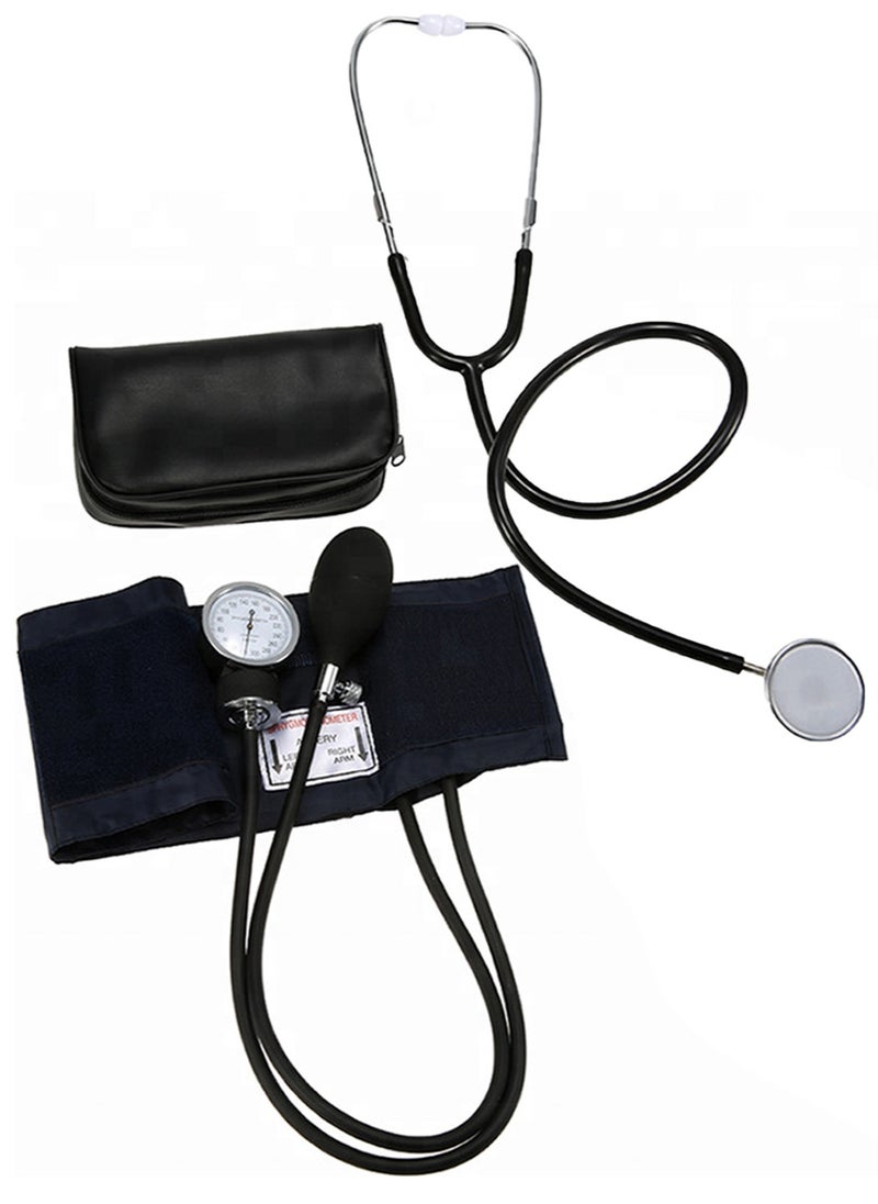 Aneroid Manual Home Blood Pressure Monitor Kit,Aneroid Sphygmomanometer with Stethoscope– Manual Blood Pressure Cuff  - Image 1