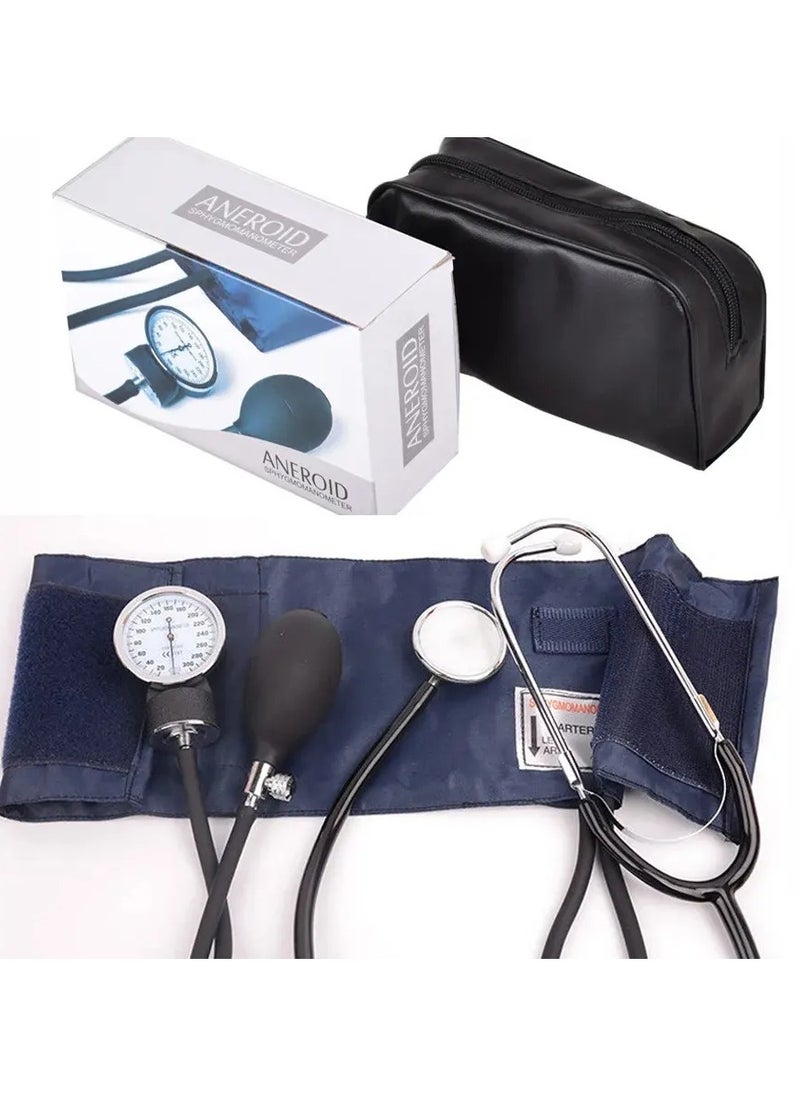 Aneroid Manual Home Blood Pressure Monitor Kit,Aneroid Sphygmomanometer with Stethoscope– Manual Blood Pressure Cuff  - Image 5
