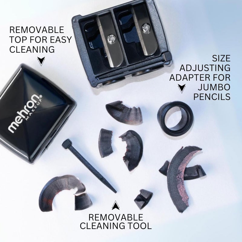 Mehron Makeup Pro-Pencil Dual Sharpener (Black) - Image 4