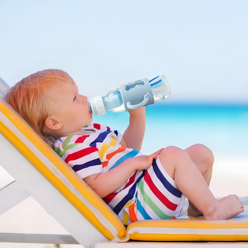 PandaEar 4 Pack Silicone Baby Bottle Handles Compatible with Dr Brown 8 oz250 ml Narrow Baby Bottles Baby Feeding Bottle Holder Grips - Image 2