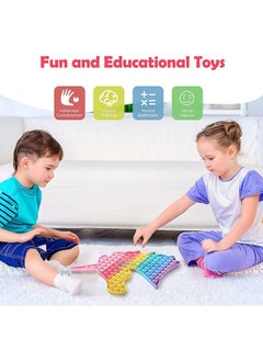 FunBlast FunBlast Pop It Fidget Toy Set - Jumbo Unicorn Pop It Toy Fidget with 2 Pop It Keychain for Girls - Pop it, Fidget Toy, Kids Toys, Pop Bubble Push Pop Fidget Toy for Kids (Multicolor; Pack of 3)  - Image 4