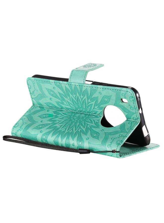 S-TOP Case For Huawei Y9a Sun Embossing Pattern Horizontal Flip Leather Case with Card Slot & Holder & Wallet & Lanyard - Image 5