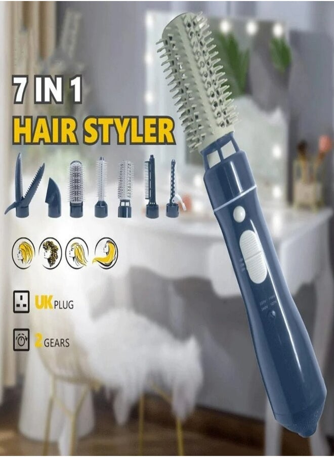 Denx 7 In 1 Hair Dryer 800W Variable Speed ​​For Drying And Styling Hair - Image 1