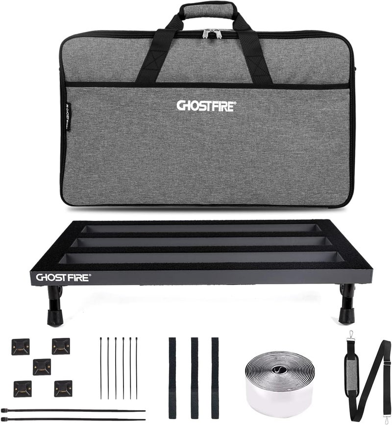 GHOSTFIRE Ghost Fire Guitar Pedal Board Aluminum Alloy 2.2lb Super light Effect Pedalboard 22''x12'' with Carry Bag,SPL-05 - Image 1