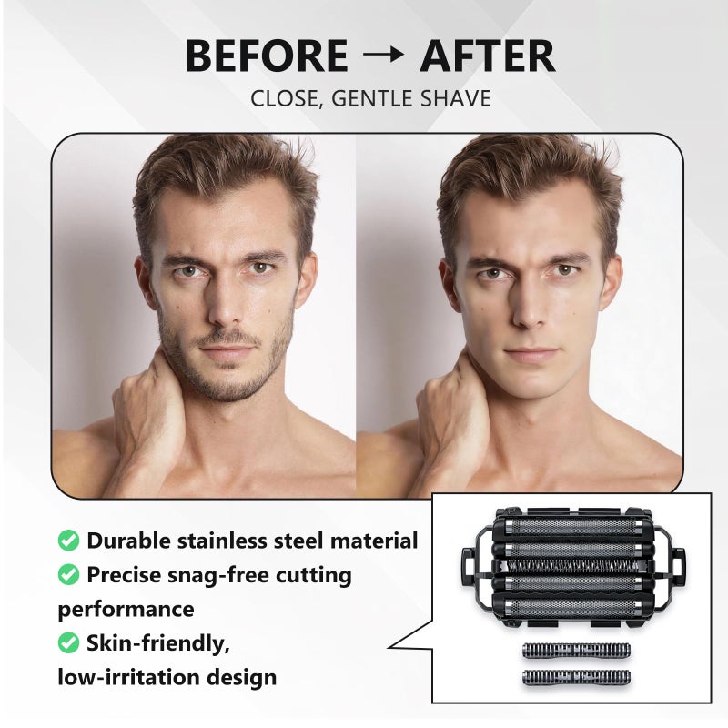 Loarysk WES9032P Shaver Replacement blades for Panasonic arc 5 Shaver Replacement Foil and Inner Blade Set,Compatible with Panasonic ARC5 shavers:ES-LV97-K,ES-LV67-K,ES-LV95-S,ES-LV65-S (1 Pack) - Image 5