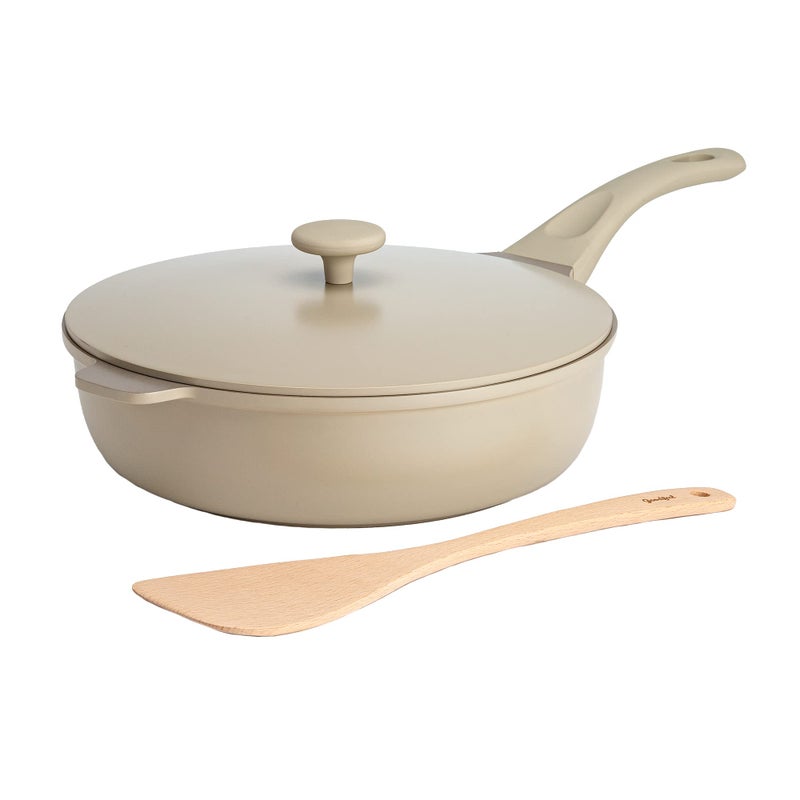 Goodful AllinOne Pan Multilayer Nonstick HighPerformance Cast Construction Multipurpose Design Replaces Multiple Pots and Pans Dishwasher Safe Cookware 11Inch 44Quart Capacity Linen