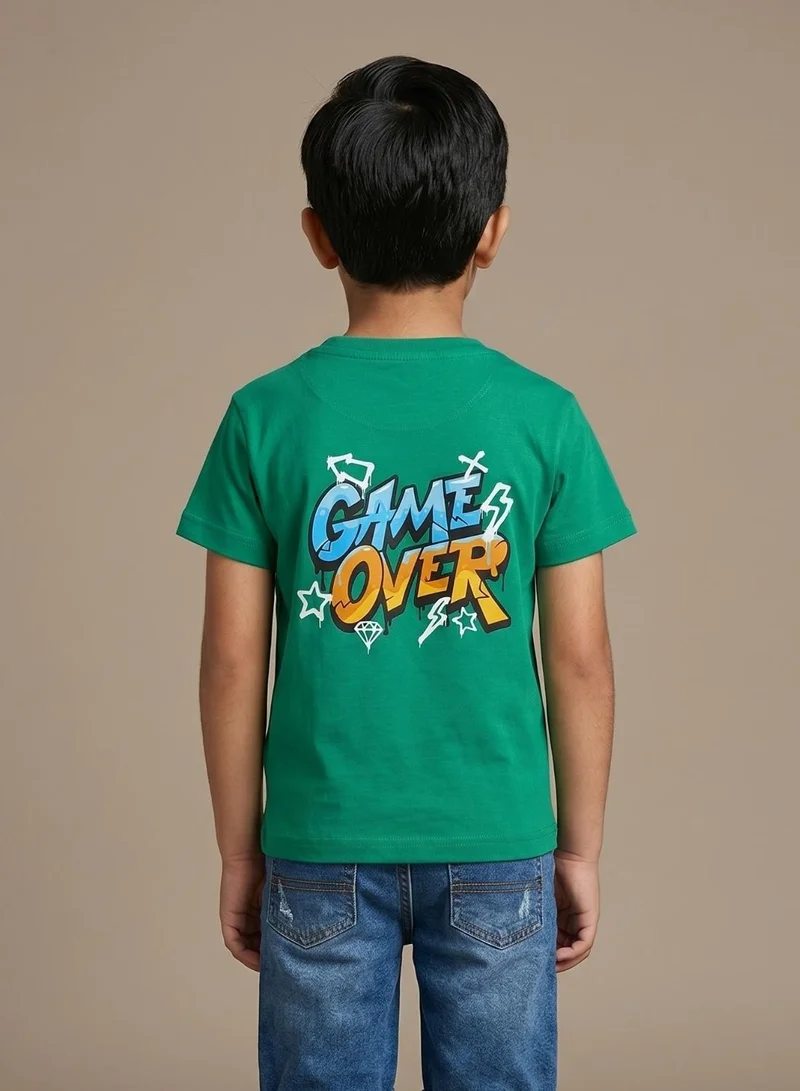 بيبي كلو Boys Game Over Green Back T-Shirt