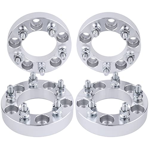 DCVAMOUS 4PC 5x5 to 5x4.5 Wheel Adapters 1.25 Inch 1/2"-20 Studs Compatible with Jeep 5 Lug 5x127 to 5x114.3 for 2007-2018 Wrangler JK JKU | 2006-2010 Commander XK | 1999-2010 Grand Cherokee WJ WK - Image 1