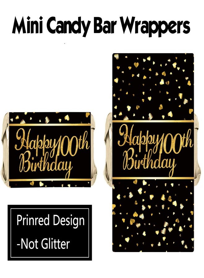 PANHUI 100th Birthday Party Mini Candy Bar Wrappers - 100th Birthday Party Decor - 45 Stickers - Image 4
