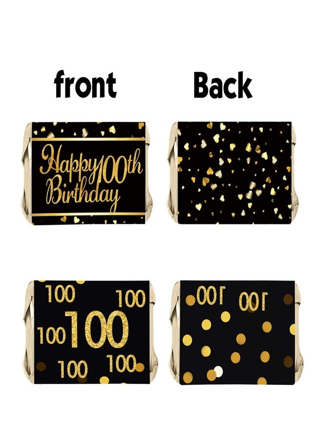 PANHUI 100th Birthday Party Mini Candy Bar Wrappers - 100th Birthday Party Decor - 45 Stickers - Image 5