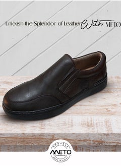 Meto Medical shoes made of natural leather, dark brown, without laces, comfortable and easy to wear  - Image 2