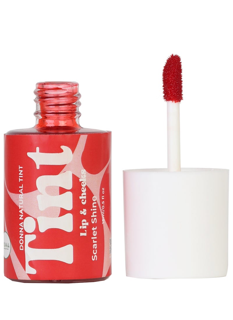 Donna - Donna Natural Lip Tint  scarlet Lip Stain | Multi-Purpose Lip & Cheek Tint | Aloe Vera & Vitamin B Water Tint | Moisturizing, Non-Sticky, Non-Oily, Lightweight, Long-Lasting Lip, Cheek & Eye Tint - Image 1