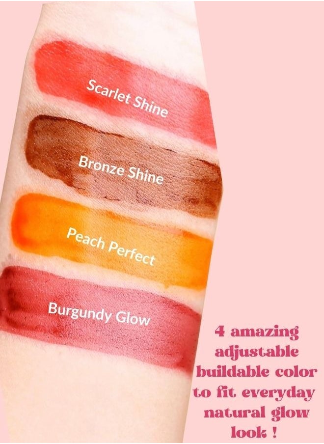 Donna - Donna Natural Lip Tint  scarlet Lip Stain | Multi-Purpose Lip & Cheek Tint | Aloe Vera & Vitamin B Water Tint | Moisturizing, Non-Sticky, Non-Oily, Lightweight, Long-Lasting Lip, Cheek & Eye Tint - Image 1