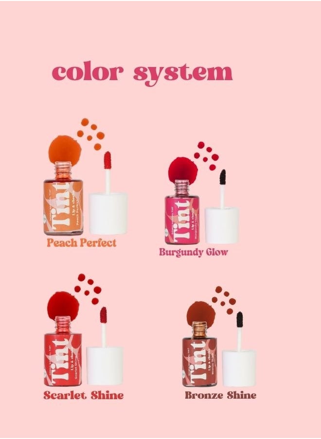 Donna - Donna Natural Lip Tint  scarlet Lip Stain | Multi-Purpose Lip & Cheek Tint | Aloe Vera & Vitamin B Water Tint | Moisturizing, Non-Sticky, Non-Oily, Lightweight, Long-Lasting Lip, Cheek & Eye Tint - Image 1
