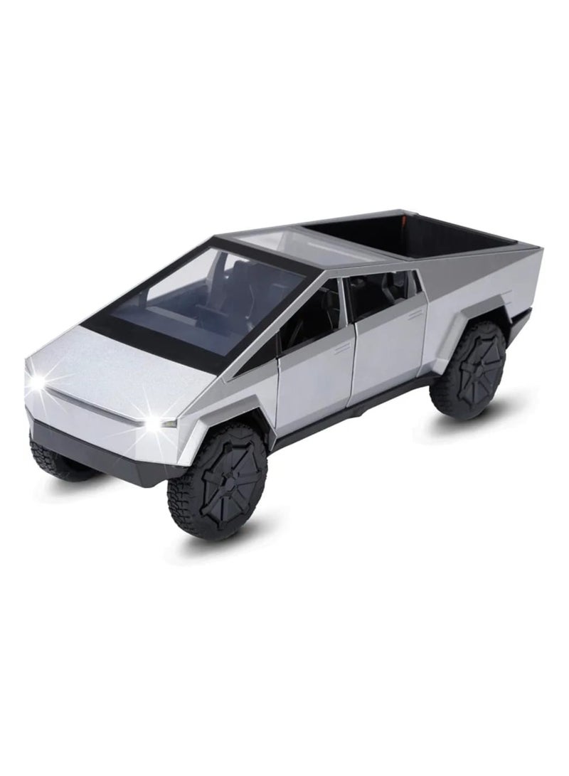 1:32 Tesla Pickup Car Model Toy, Sound and Light Pull Back Model Car for Kids Boy Girl Gift ( Color as per Stock )