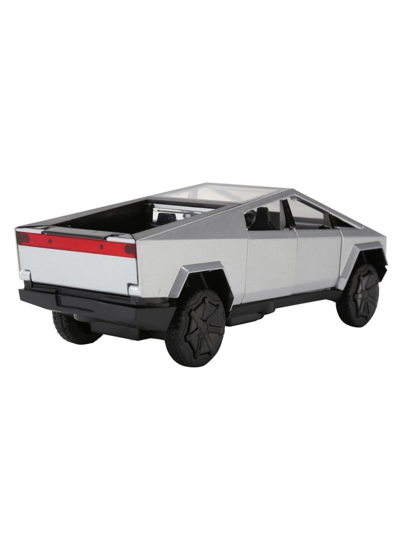 1:32 Tesla Pickup Car Model Toy, Sound and Light Pull Back Model Car for Kids Boy Girl Gift ( Color as per Stock )