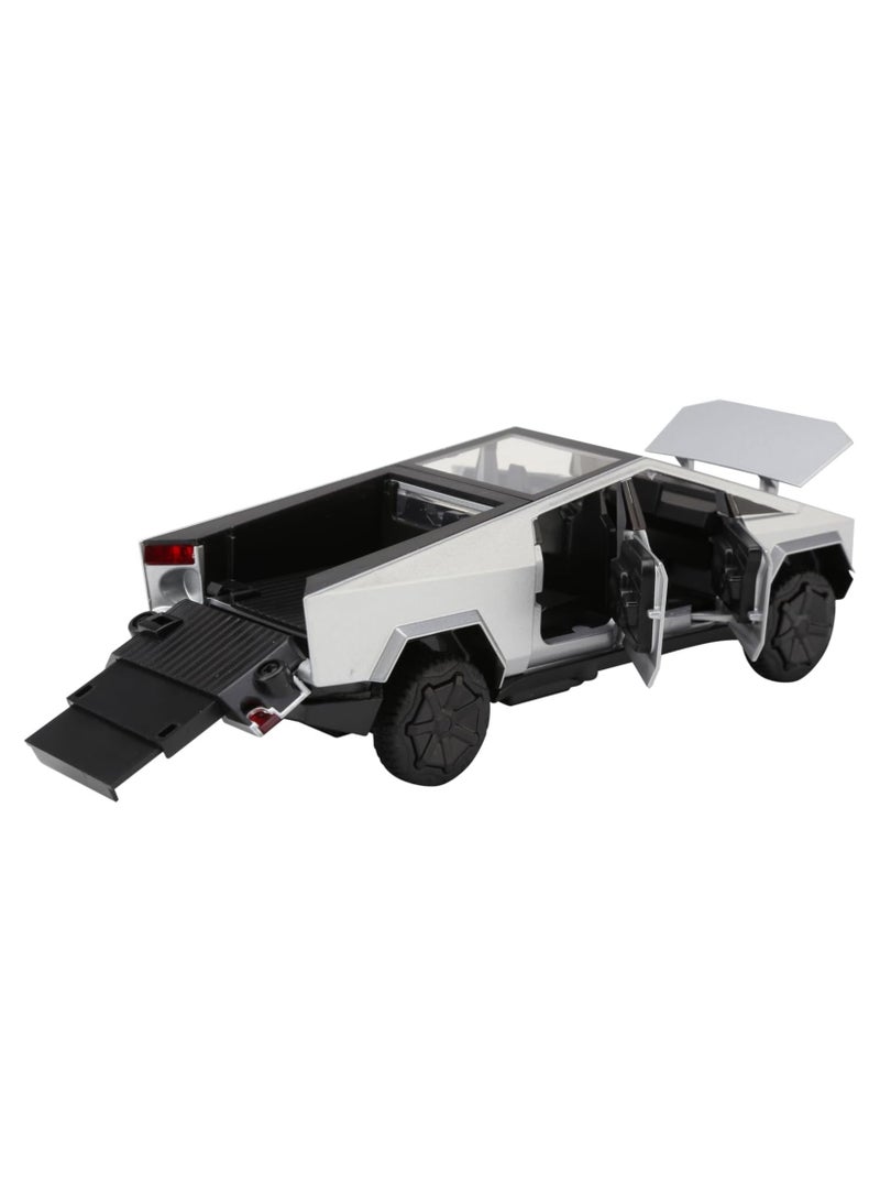 1:32 Tesla Pickup Car Model Toy, Sound and Light Pull Back Model Car for Kids Boy Girl Gift ( Color as per Stock )