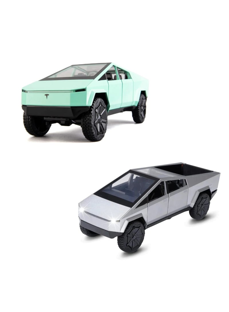 1:32 Tesla Pickup Car Model Toy, Sound and Light Pull Back Model Car for Kids Boy Girl Gift ( Color as per Stock )