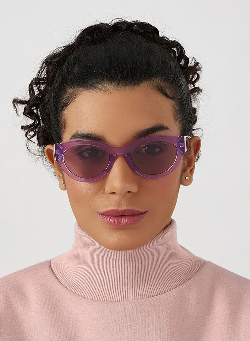 Blackout Raw,Women Sunglasses, Cat Eye Sunglasses, UV Protection: UV400 (Purple,Purple)