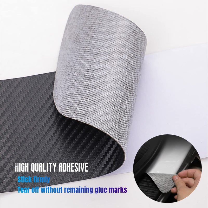 JULOPO 4PCS car Door sill Protector Stickers Carbon Fiber Texture Leather car Door sill Cover Compatible Picanto Proceed Rio K5 Sportage Stinger Soul GT Line Accessories (Style 2) - Image 5