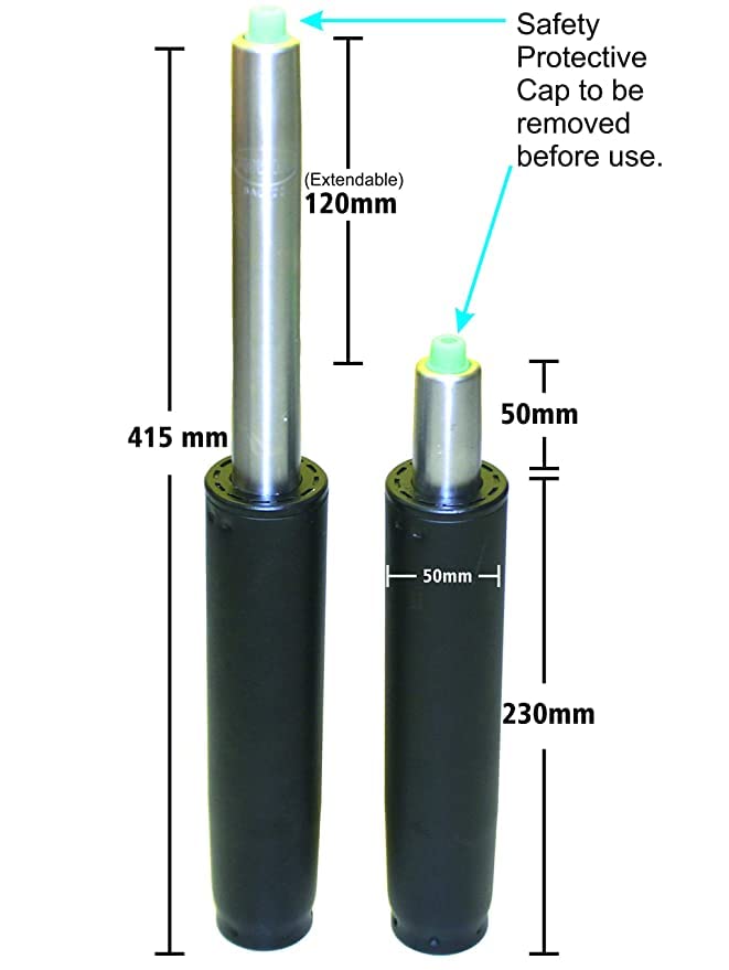 SELTOS Heavy Duty Office Chair Gas Lift Cylinder Replacement Universal Size Hydraulic and Pneumatic Shock Fits Most Executive Chairs Black - Image 2