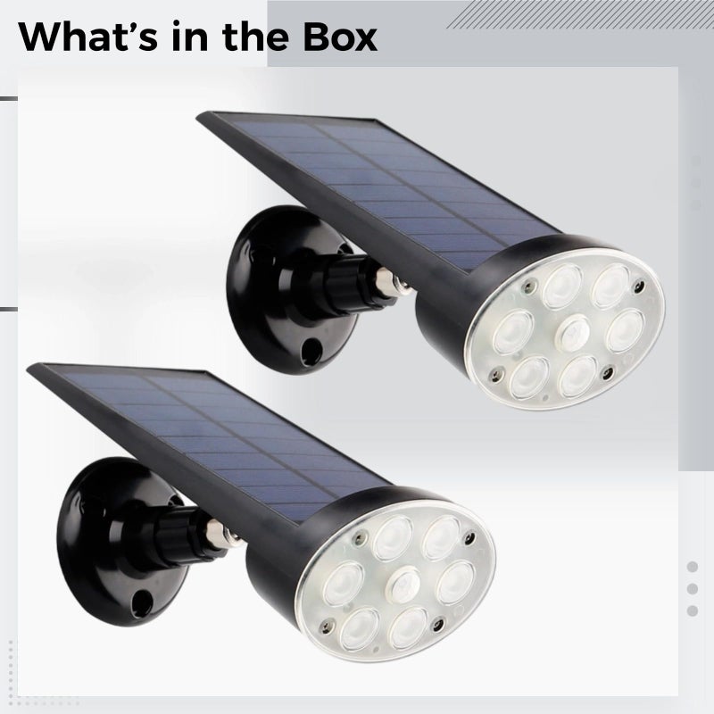Solar Security Lights 2 Pack With Remote 3 Modes 860 Sq Ft Coverage 120 Degree Wide Angle - Image 5