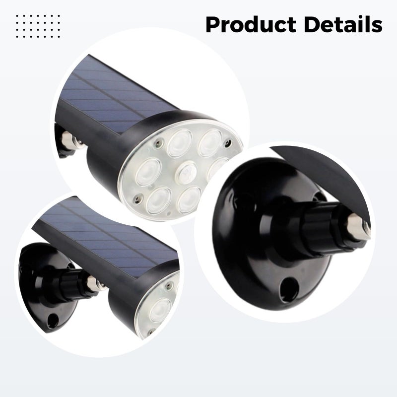 Solar Security Lights 2 Pack With Remote 3 Modes 860 Sq Ft Coverage 120 Degree Wide Angle - Image 3