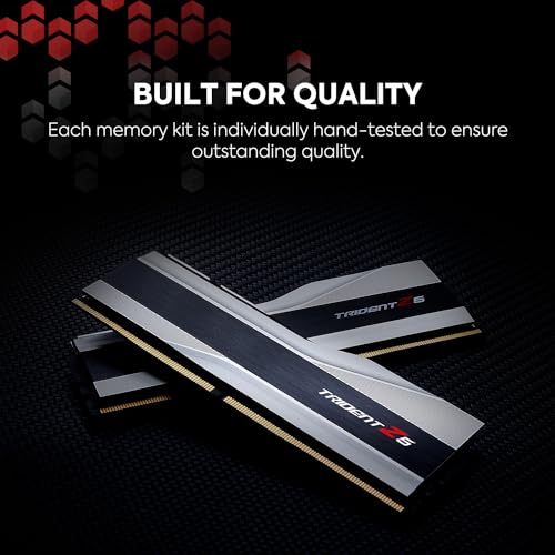 G.SKILL Trident Z5 Series DDR5 RAM (Intel XMP 3.0) 32GB (2x16GB) 6400MT/s CL32-39-39-102 1.40V Desktop Computer Memory U-DIMM - Metallic Silver (F5-6400J3239G16GA2-TZ5S) - Image 4