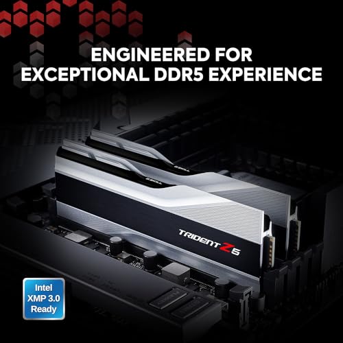 G.SKILL Trident Z5 Series DDR5 RAM (Intel XMP 3.0) 32GB (2x16GB) 6400MT/s CL32-39-39-102 1.40V Desktop Computer Memory U-DIMM - Metallic Silver (F5-6400J3239G16GA2-TZ5S) - Image 2