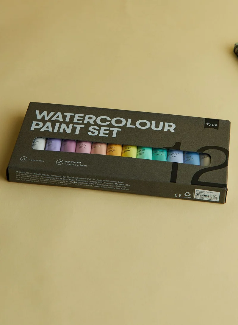 Typo Pastel Watercolour Paint Set