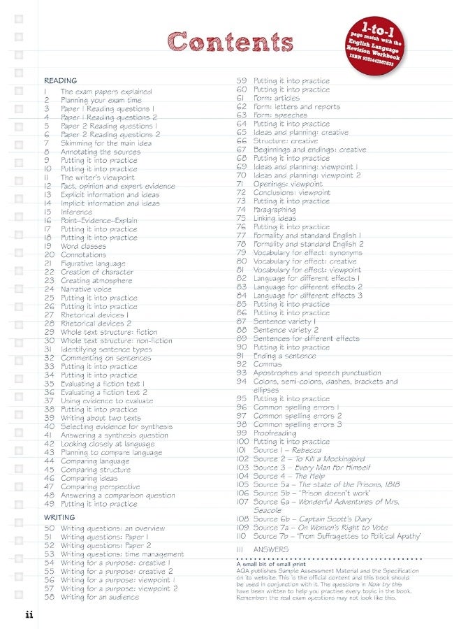 Pearson REVISE AQA GCSE English Language Revision Guide incl. online revision - for 2026, 2027 exams (Pearson Revise) - Image 3