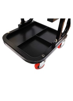 ATOZS ATOZS Rolling Car Creeper Garage/Shop, Stool With Padded Seat, Mechanic With Tool Tray Storage Red stool136 Kg Capacity Stool with Socket Organizer And Steel Frame  Complete Garage Workshop Essentials  - Image 4