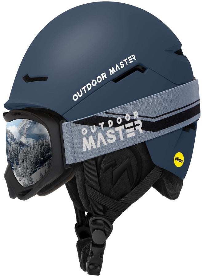 OutdoorMaster Ski Helmet Set,ELK MIPS Ski Helmet with OTG Ski Goggles - MIPS Snowboard Helmet Set for Men, Women & Youth - Image 1