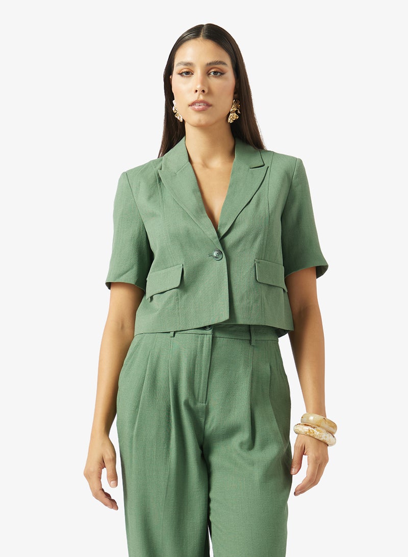 VERO MODA Casual Short Sleeve Fitted Blazer - Image 1