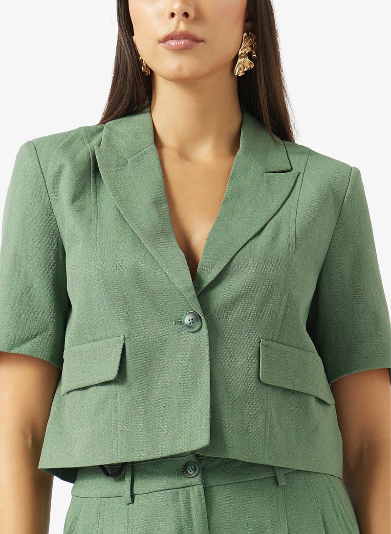 VERO MODA Casual Short Sleeve Fitted Blazer - Image 3