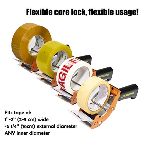 LDS Industry 2 Pcs Rapid-Replace Packing Tape Dispenser Guns with Extra Blade, 2 in (50mm) Lightweight Ergonomic Industrial Handheld Heavy Duty Tape Cutter for Carton, Packaging and Box Sealing, LDS Industry - Image 2
