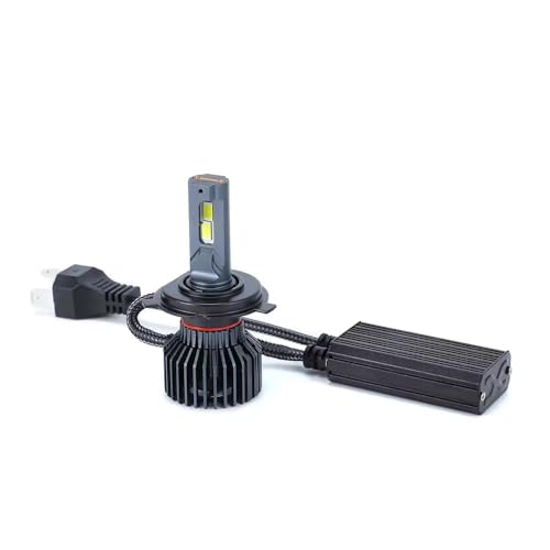 Audio Wheels Grey H4/H19–160W LED Headlight Bulbs Super Bright, 16,000 Lumens, 6000K Cool White for Quick Installation. - Image 3