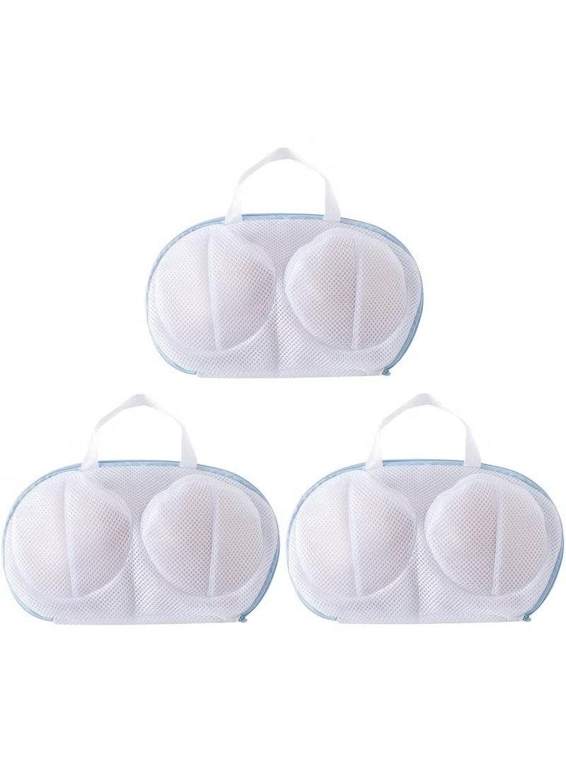 Geustos Bra Wash Bags for Laundry, 3Pcs Lingerie Mesh Bag Set for Washing Machine with Zipper for Women Laundry Storage Washing Delicates (A to C Cups) - Image 1