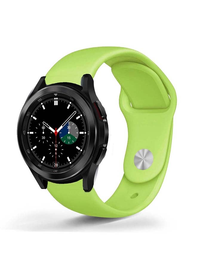 Perfii Solid Silicon Replacement Band For Samsung Galaxy Watch4 42/46mm Green - Image 2